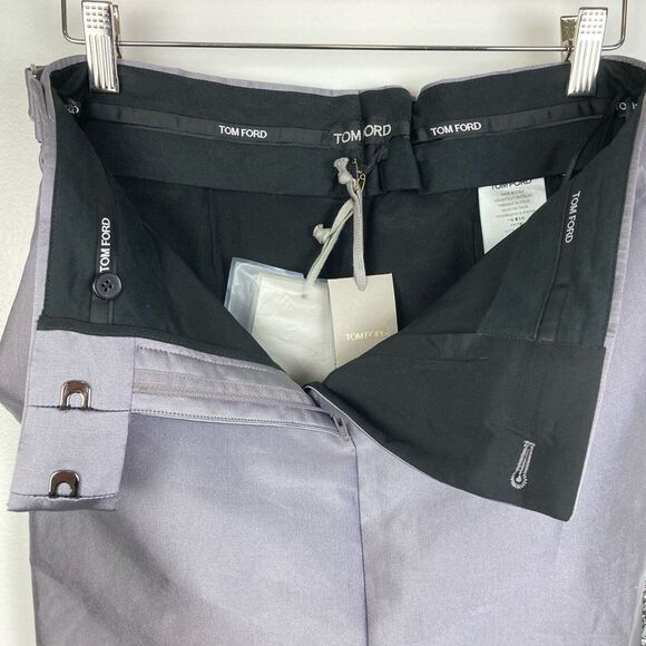 Tom Ford NWT Smoke Black Lace Hem Pencil Side Slit Skirt Cotton Silk IT 38 US 4 - Picture 3 of 15